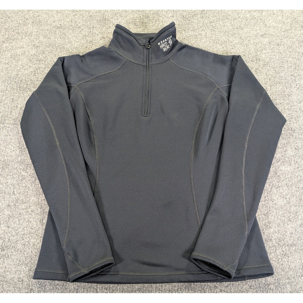 Mountain Hardwear Womens Butter Zippity 1/4 Zip Pullover Black Medium OL7336